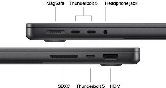 Apple MacBook Pro (2024) 14.2" Retina Display 120Hz (M4 Max-16‑Core/48GB/1TB SSD/40-Core GPU) με Φορτιστή 96W Silver (International English Keyboard)