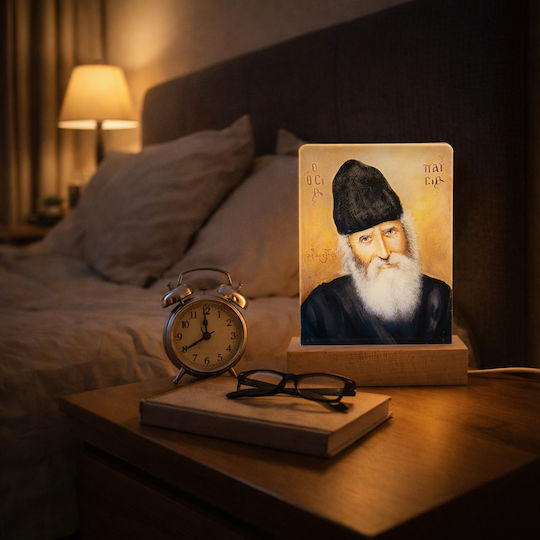 F&L Illuminated decorative with image of Saint Paisios Iconostasis