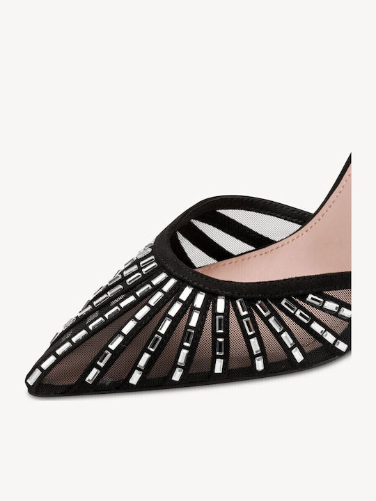 Pumps mit Riemchen & hoher Absatz Schwarz