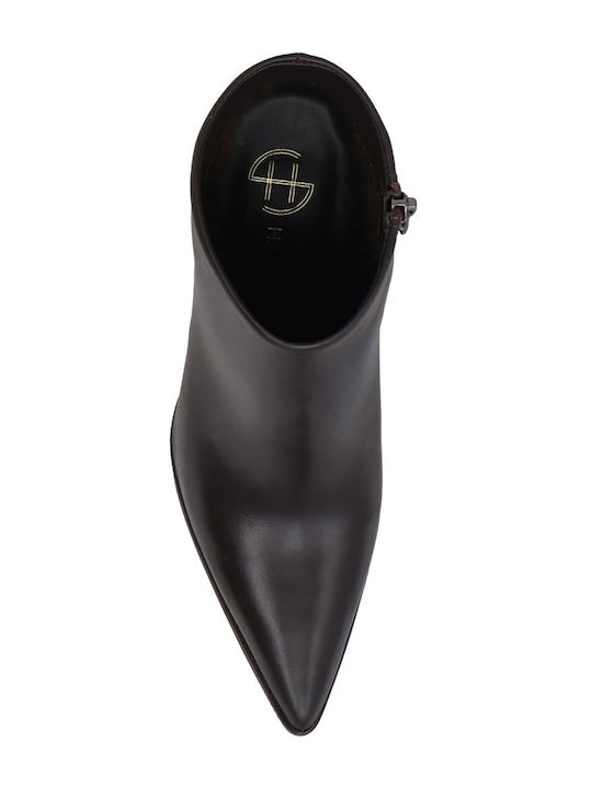 Leder Stiefeletten Damen Braun