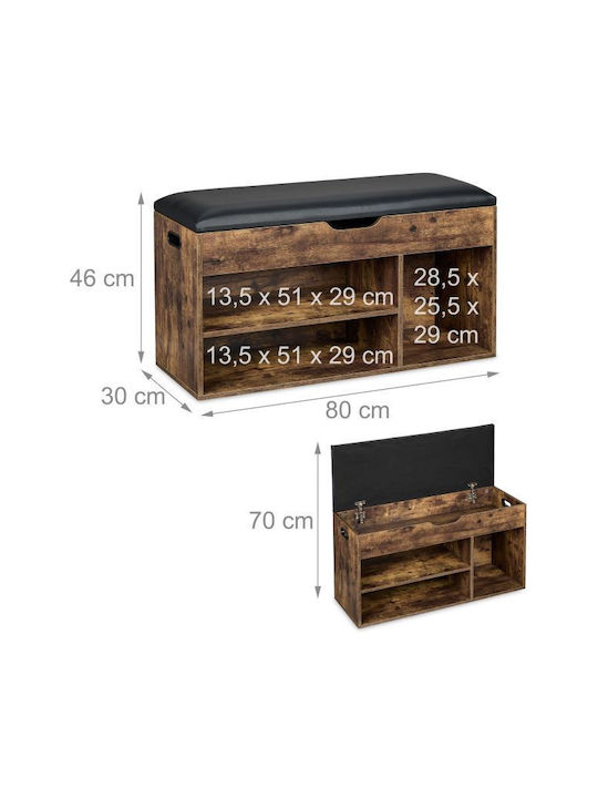 Lemnoasă Suport pentru pantofi L80xW30xH46cm