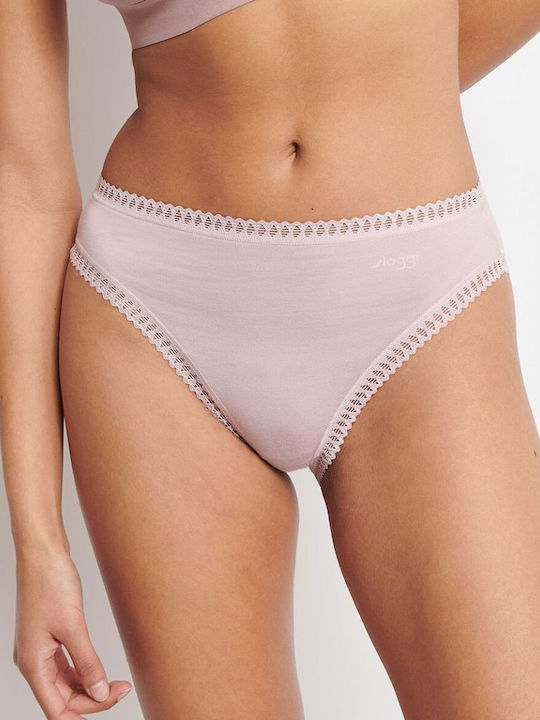 H High High Waist Women's Slip 3Pack with Lace Pink