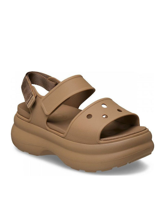 Women's Flat Sandals in Brown Color