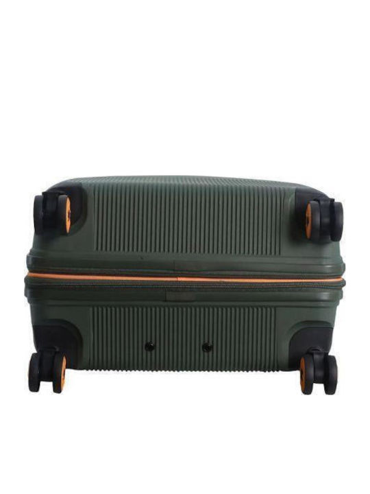 Discovery Medium Travel Suitcase Hard Khaki with 4 Wheels Height 65cm DL02H0.60.11