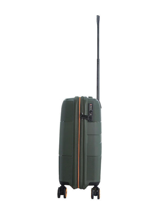 Discovery Cabin Travel Suitcase Hard Khaki with 4 Wheels Height 55cm DL02H0.49.11