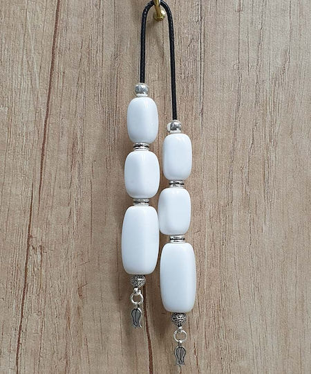 Roloi Komboloi Begleri White 27cm