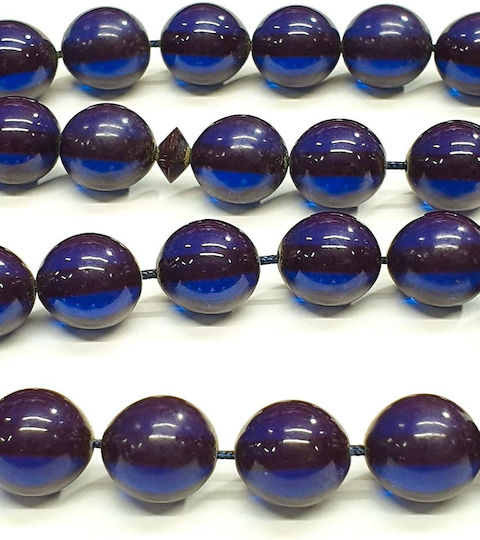 Roloi Komboloi Mastic Worry Beads with 33 Beads Blue 31cm