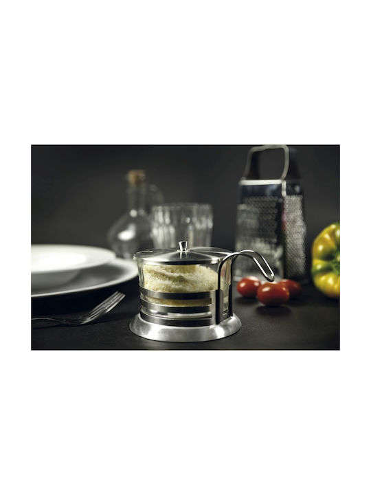 Galileo Vase General Use with Lid made of Stainless Steel Transparent 150ml