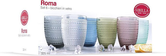 Galileo Roma Set de pahare pentru apa din Sticlă 325ml 6buc