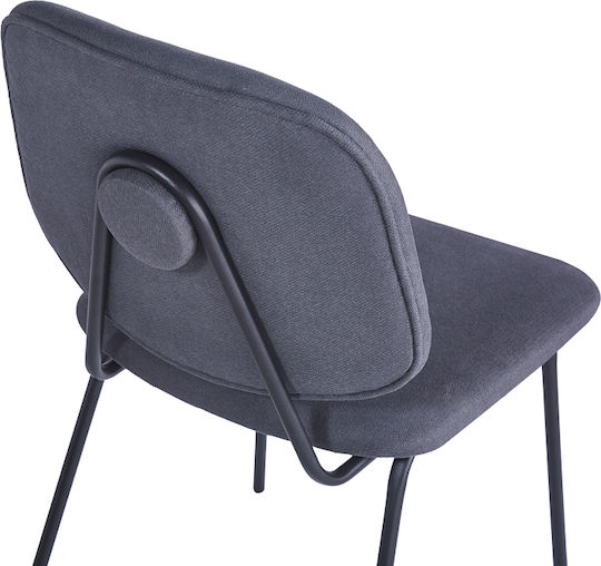 Pietro Dining Room Metallic Chair Anthracite-black Metal 45x55x82.5cm