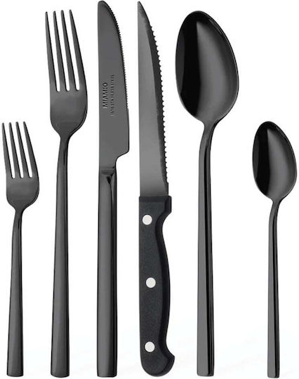 Miamio Set de Tacâmuri Inoxidabil Negre 36buc