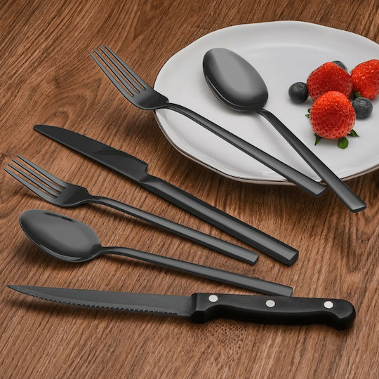Miamio Set de Tacâmuri Inoxidabil Negre 36buc