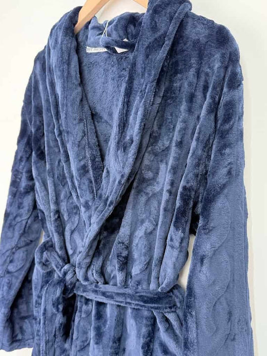 Sweet Secret Зимна Мъжка Халат Navy Blue