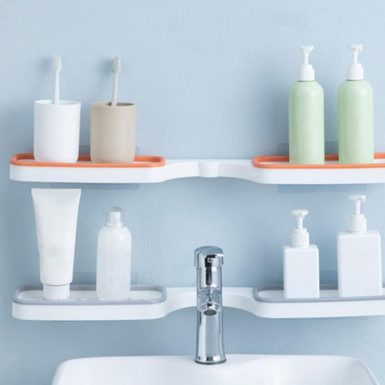 Uncle George Ecke An der Wand montiert Badezimmerregal Kunststoff Orange