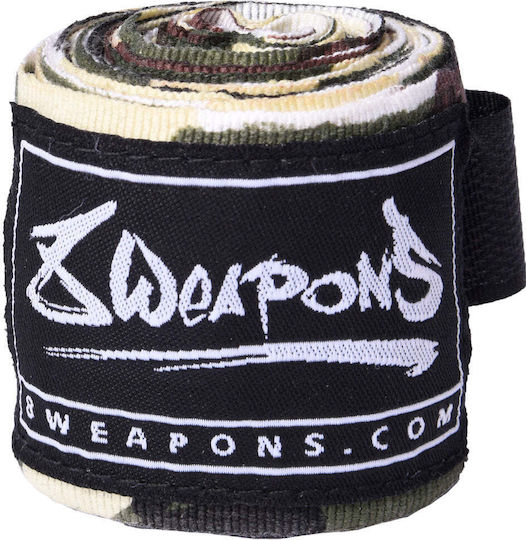 8 Weapons Semi-Elastic Martial Arts Hand Wraps 3.5 M Green Camo