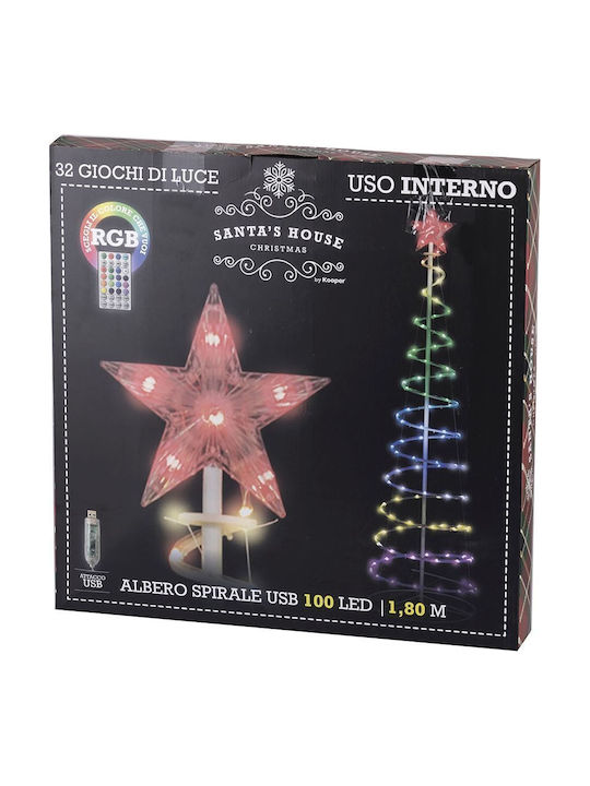 Weihnachtsbaum 180cm mit LED-Beleuchtung Kupfer
