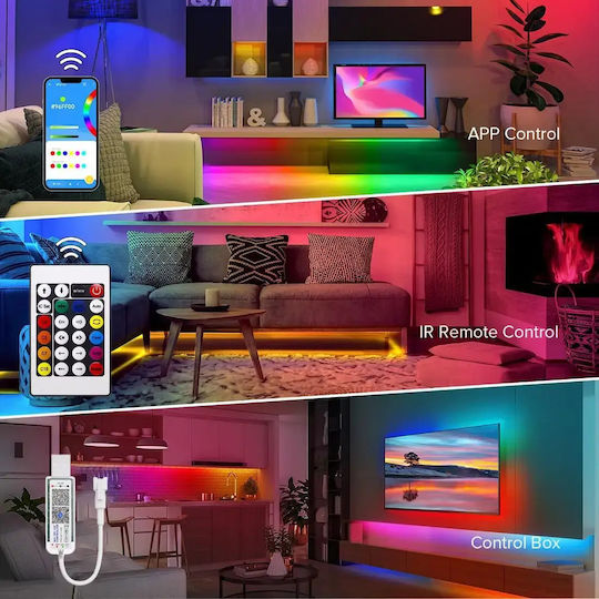 Waterproof LED Strip USB 5V RGB Light 2m Neon Flex with Power Supply & Remote Control
