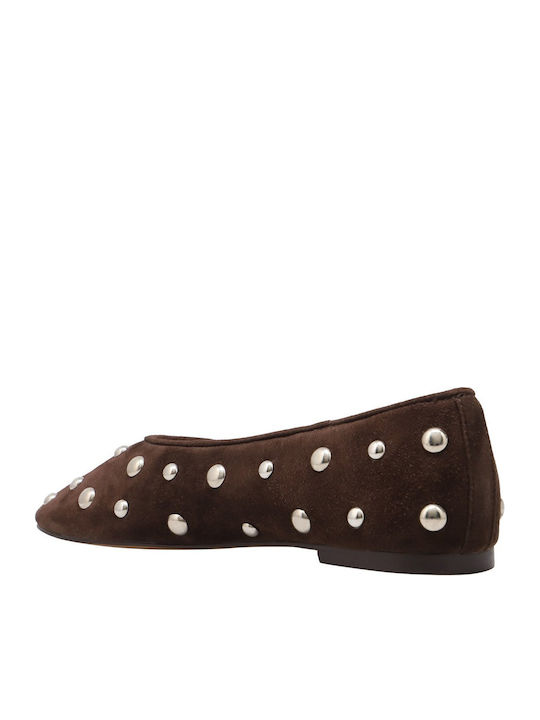 Suede Ballerinas Brown