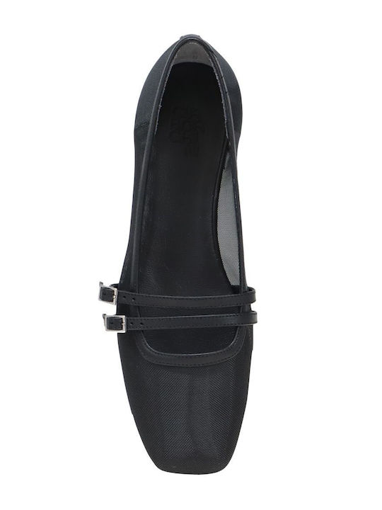 Fabric Ballerinas Black