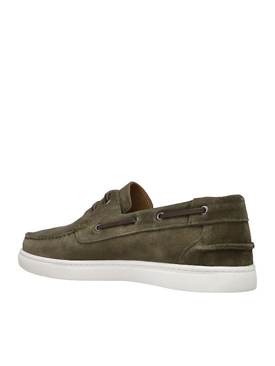 Men's Suede Boat Shoes Green