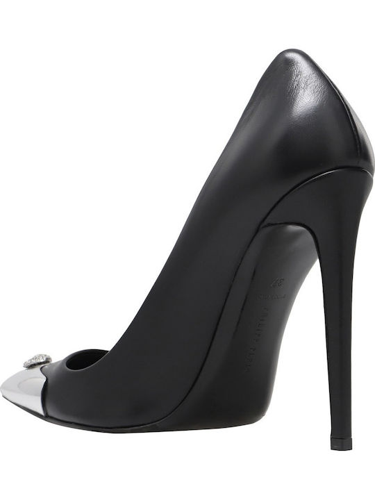 Leder Pumps Schwarz