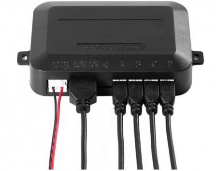 Set Senzori Parcare Detector Parktronic Display Monitor Radar 4 Senzori Albi