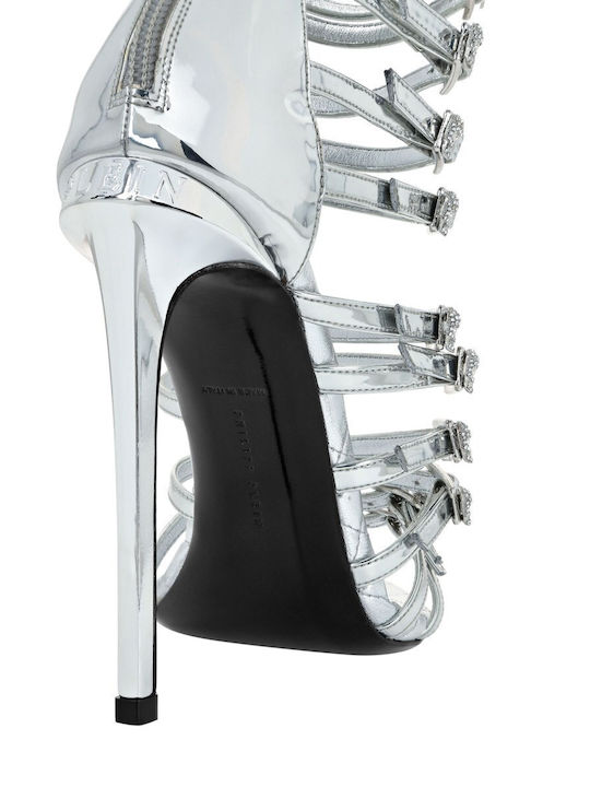 Skull Sandals Silver