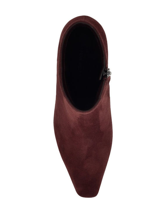 Hermena Suede Women's Ankle Boots Burgundy