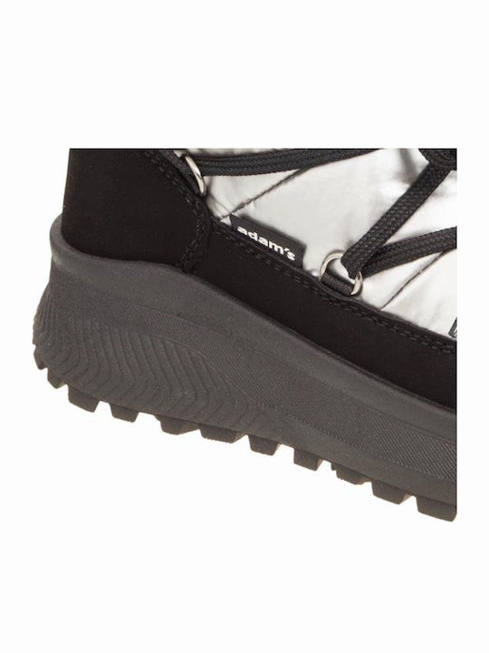 Stiefeletten Damen mit Pelz Silber