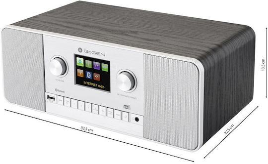GoGEN IR 257 Επιτραπέζιο Ραδιόφωνο Ρεύματος DAB+ με Bluetooth και USB Ασημί