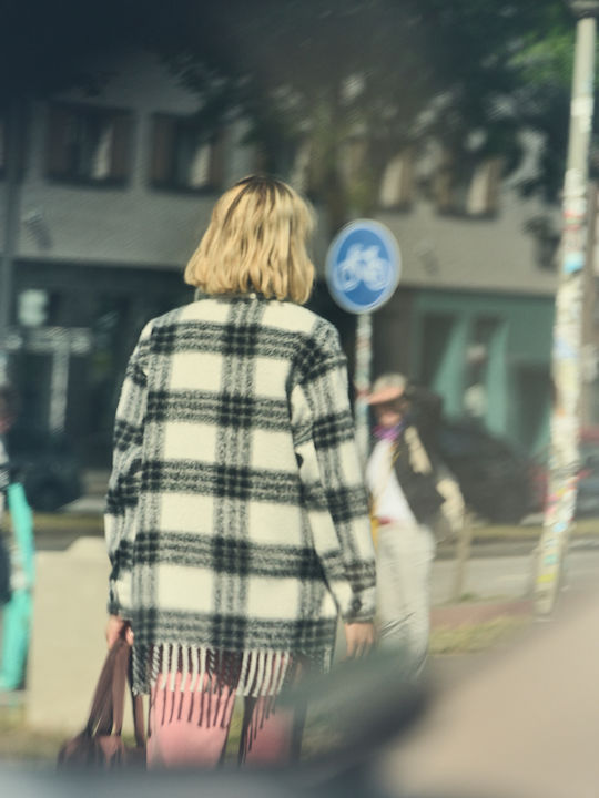 Damen Jacke Black and white