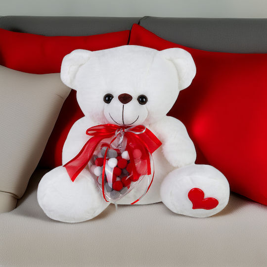 Much toys & gifts Λούτρινο Αρκουδάκι Καρδιά Αγίου Βαλεντίνου 40 εκ.
