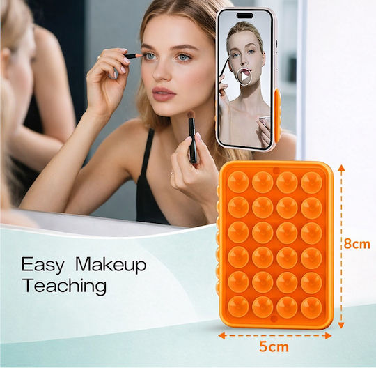 Single Side Sticker 8x5cm Handy in Braun Farbe
