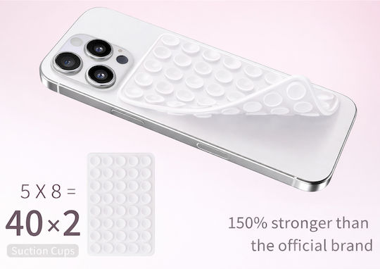 XXL 10x6cm Non-slip Mobile Stand in White color