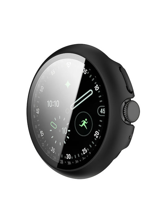 Techsuit Defense360 Pro Πλαστική Θήκη με Τζαμάκι σε Μαύρο χρώμα για Google Pixel Watch 4 41mm
