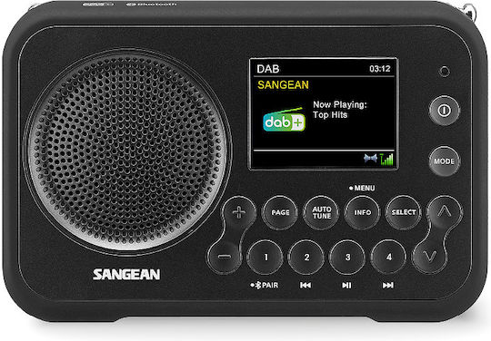 Sangean DPR-76BT Cu baterie DAB+ cu Bluetooth Metal Grey