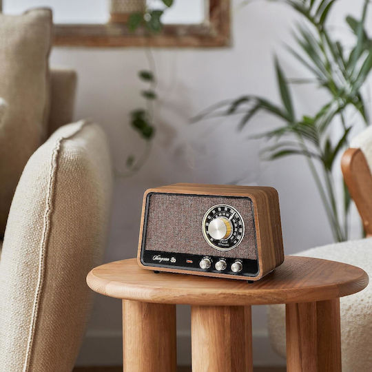 Sangean WR-101 Επιτραπέζιο Ραδιόφωνο Ρεύματος με Bluetooth Walnut