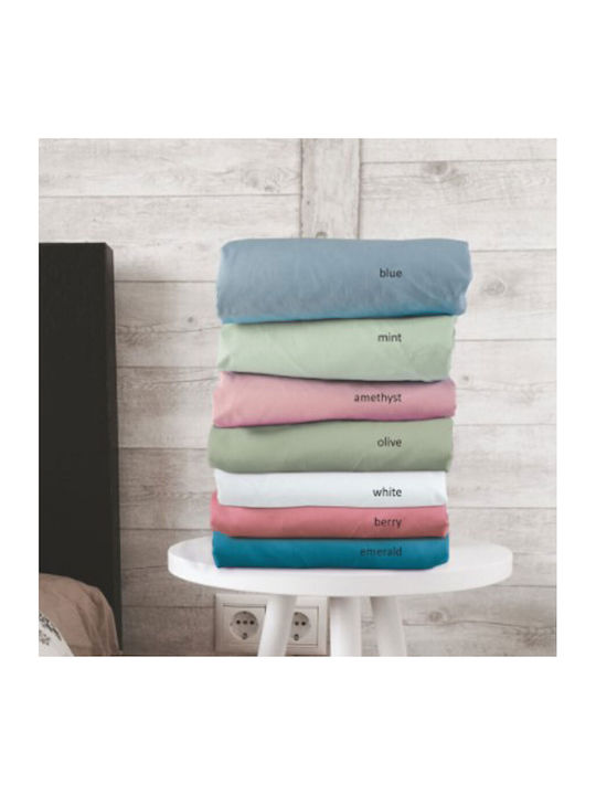 Flamingo Sheet King Size with Elastic 180x200+32cm. Amethyst