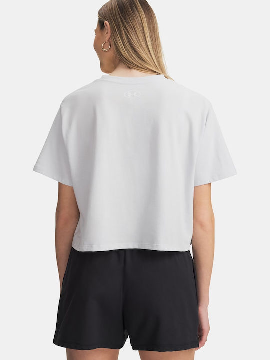 Under Armour Ua Rival Boxy T-Shirt Λευκό
