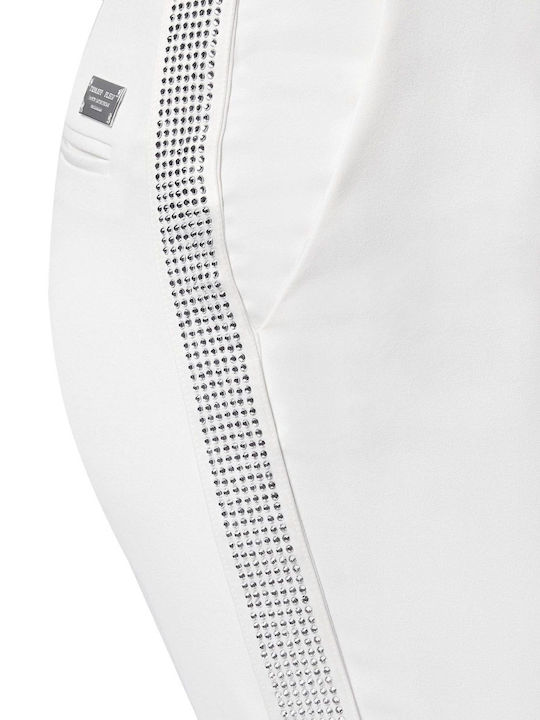 Damen Stoff Hose Weiß