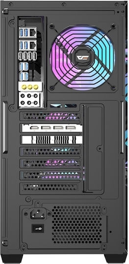 Darkflash DS900WD Midi Tower Кутия За Компютър Черна + 4 Вентилатора DS900WD