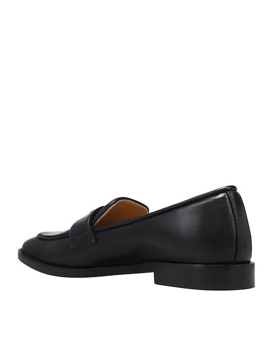 Δερμάτινα Γυναικεία Loafers σε Μαύρο Χρώμα