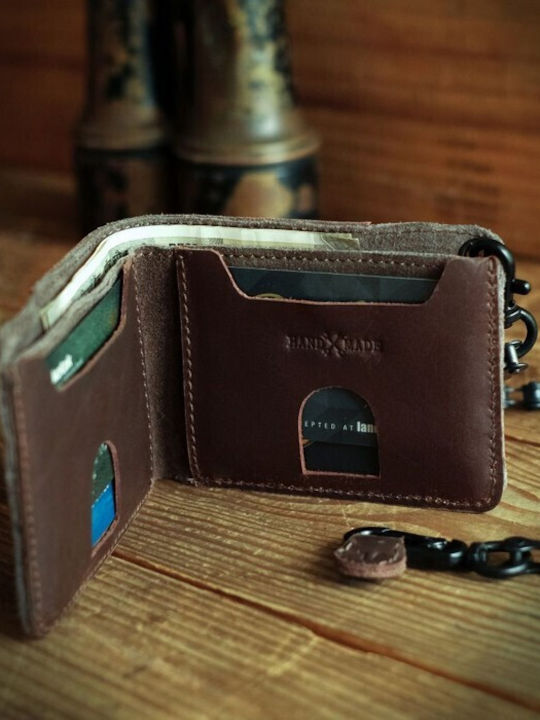 Leather Men's Wallet Classic Brown