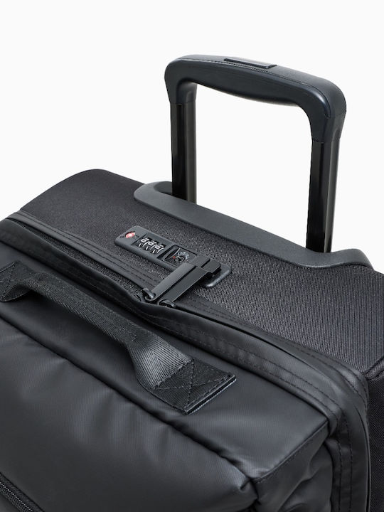 Emporio Armani Cabin Travel Suitcase Black with 4 Wheels Height 55cm