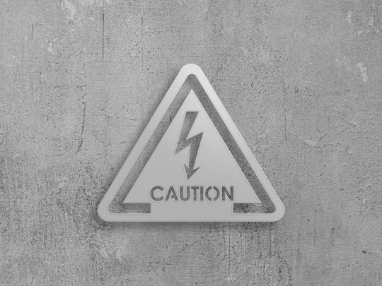 Πινακίδα Προειδοποίησης «caution» Ανοξειδωτο-ατσαλι-inox
