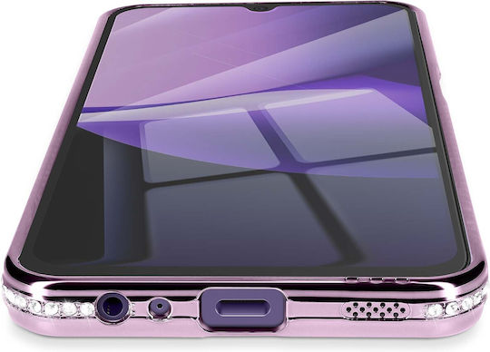 Avizar Калъф Redmi 15c Съвместим С Magsafe С Рамка От Камъчета Лилав