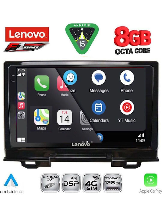 Lenovo Автомобилна Аудио Система (Блутут/USB/WiFi/GPS/Apple-Carplay/Android-Auto) с Тъчскрийн 9"