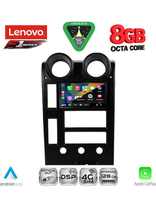 Lenovo Car Audio System Hummer H2 2001-2007 (Bluetooth/USB/WiFi/GPS/Apple-Carplay/Android-Auto) with Touch Screen 9"