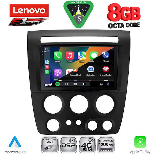 Lenovo Ηχοσύστημα Αυτοκινήτου Hummer H3 2005-2009 (Bluetooth/USB/WiFi/GPS/Apple-Carplay/Android-Auto) με Οθόνη Αφής 9"