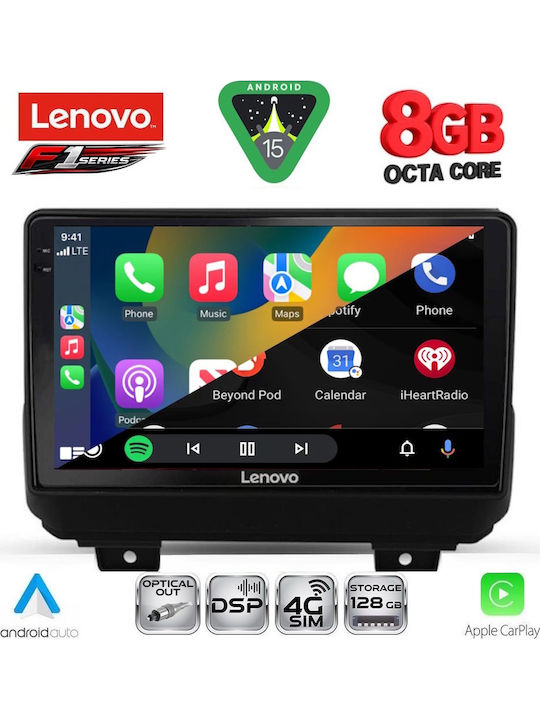 Lenovo Car Audio System for Jeep Wrangler 2018 (Bluetooth/USB/WiFi/GPS/Apple-Carplay/Android-Auto) with Touch Screen 9"